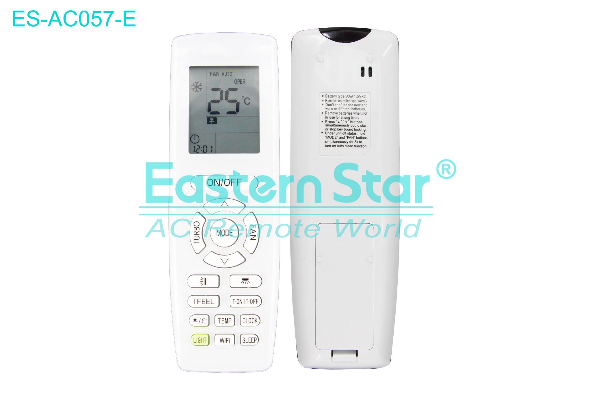 ES-AC057-E High Quality China Remote AC Remote for Gree Air Conditioner Remote A/C 16 keys