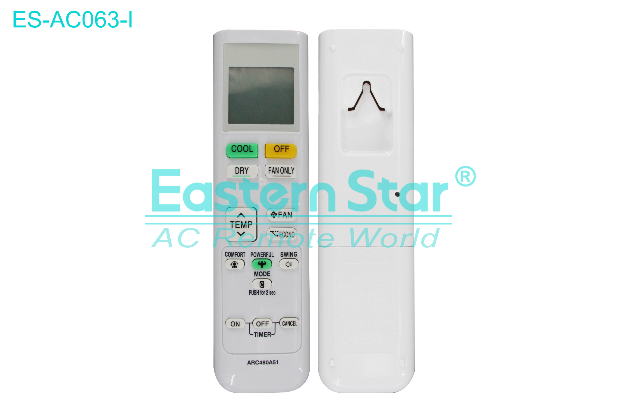 ES-AC063-I High Quality China Remote AC Remote for Daikin Air Conditioner Remote A/C 15 keys