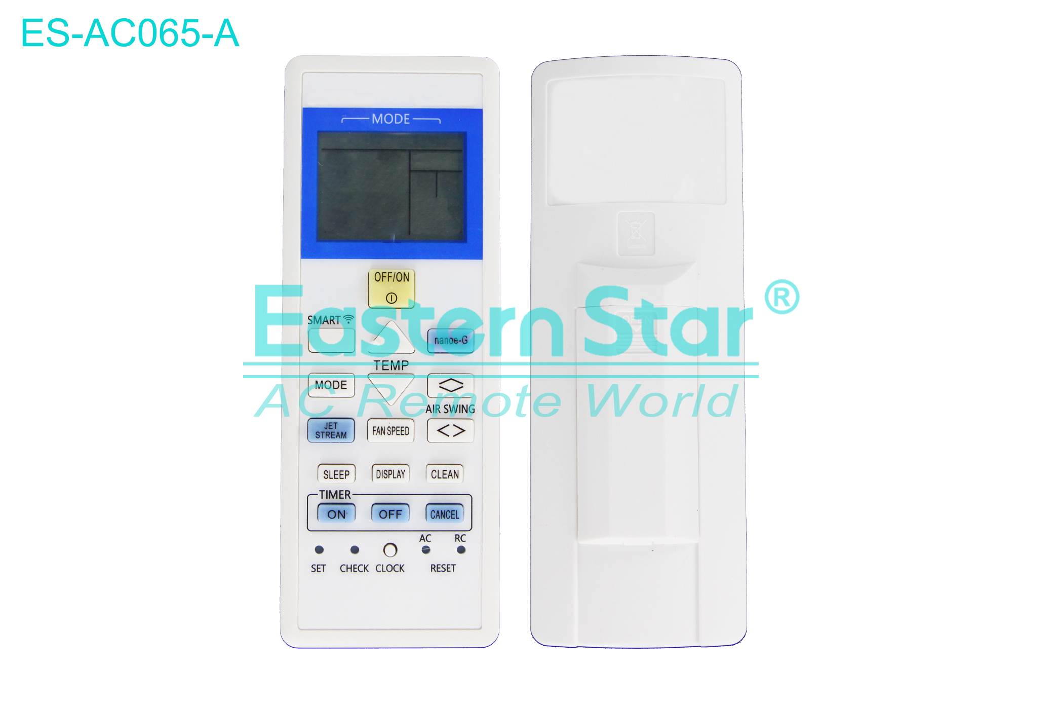 ES-AC065-A High Quality China Remote AC Remote for Panasonic Air Conditioner Remote A/C 21 keys