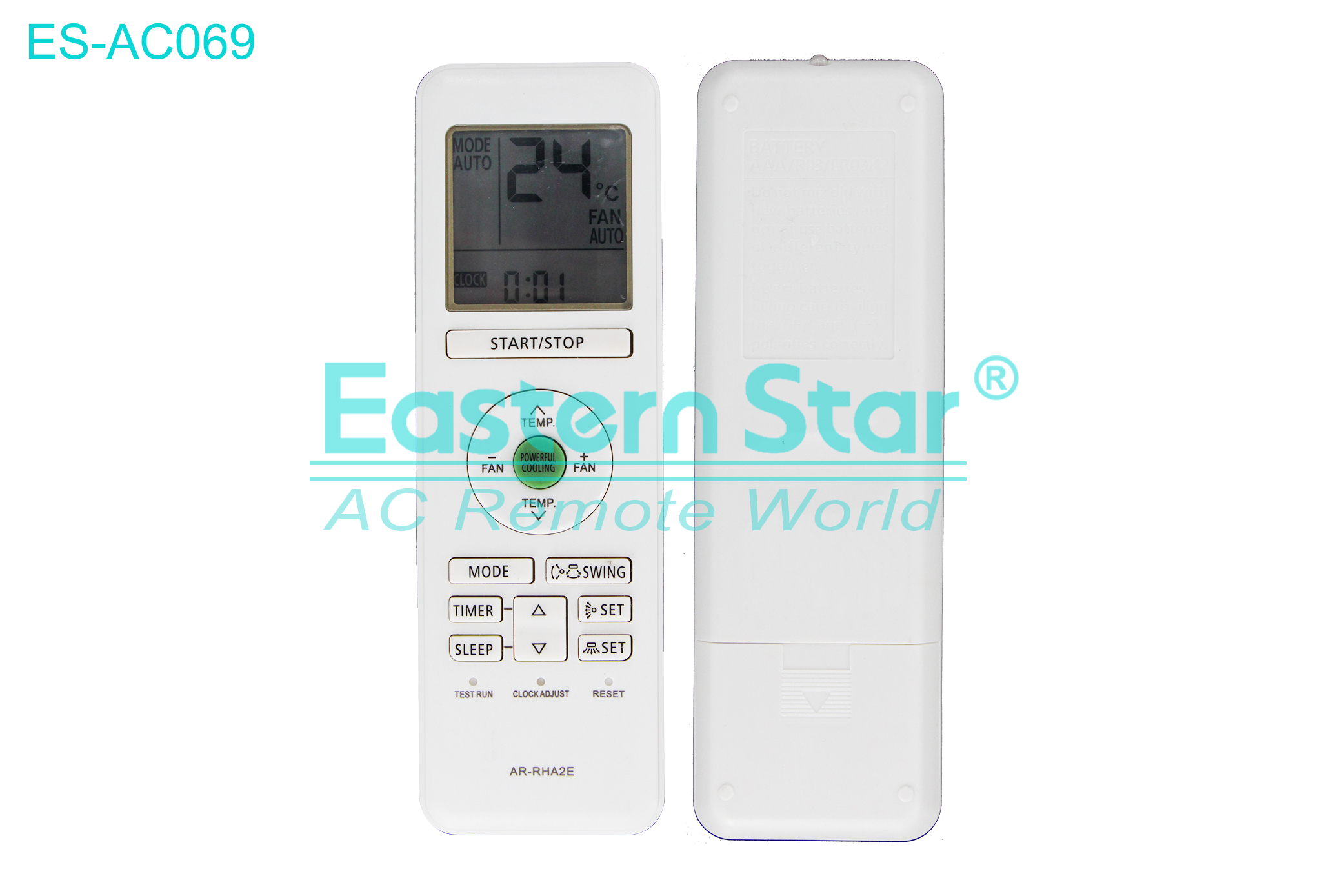 ES-AC069 High Quality China Remote AC Remote for Fujitsu Air Conditioner Remote A/C 17 keys