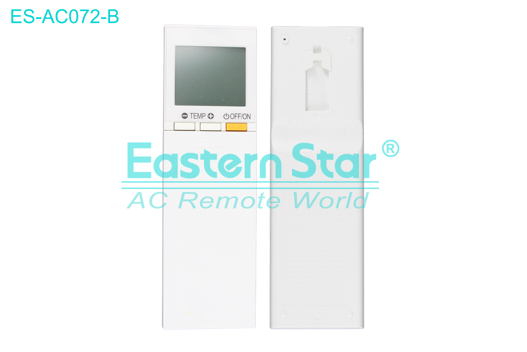 ES-AC072-B High Quality China Remote AC Remote for Mitsubishi Air Conditioner Remote A/C 29 keys
