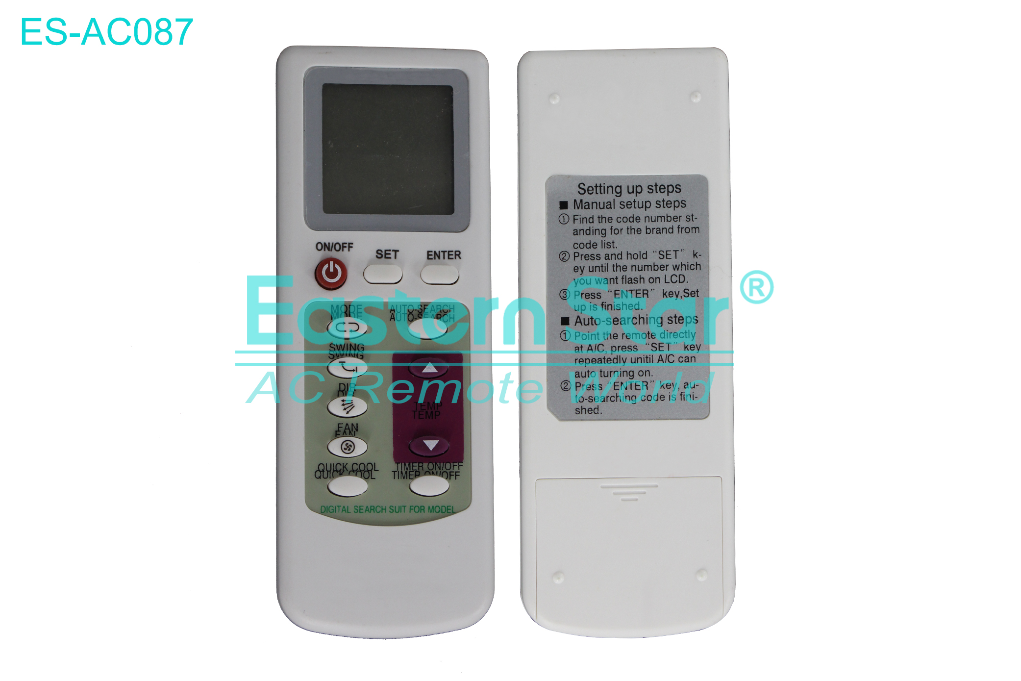 ES-AC087 High Quality China Remote AC Remote for Universal Air Conditioner Remote A/C 12 keys