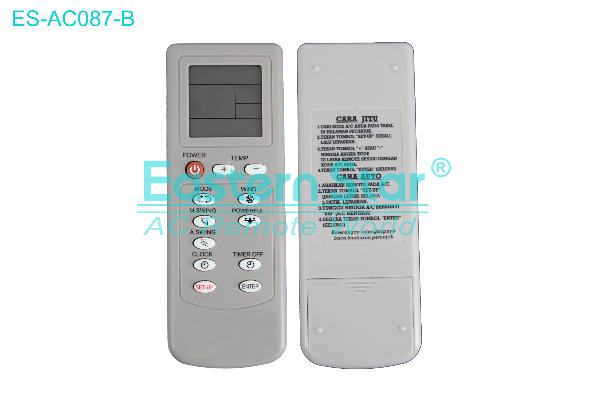 ES-AC087-B High Quality China Remote AC Remote for Universal Air Conditioner Remote A/C 12 keys