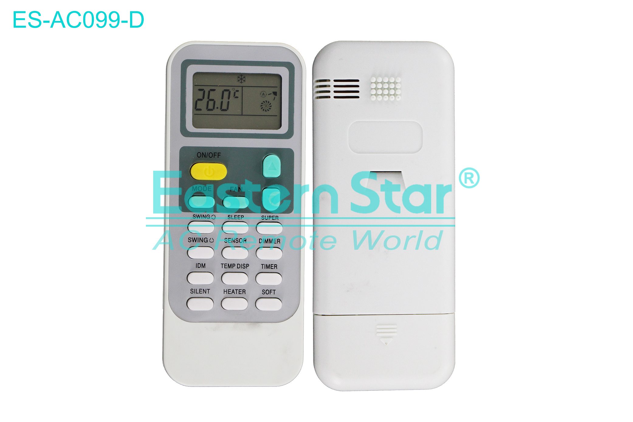 ES-AC099-D High Quality China Remote AC Remote for Whirlpool Air Conditioner Remote A/C 17 keys