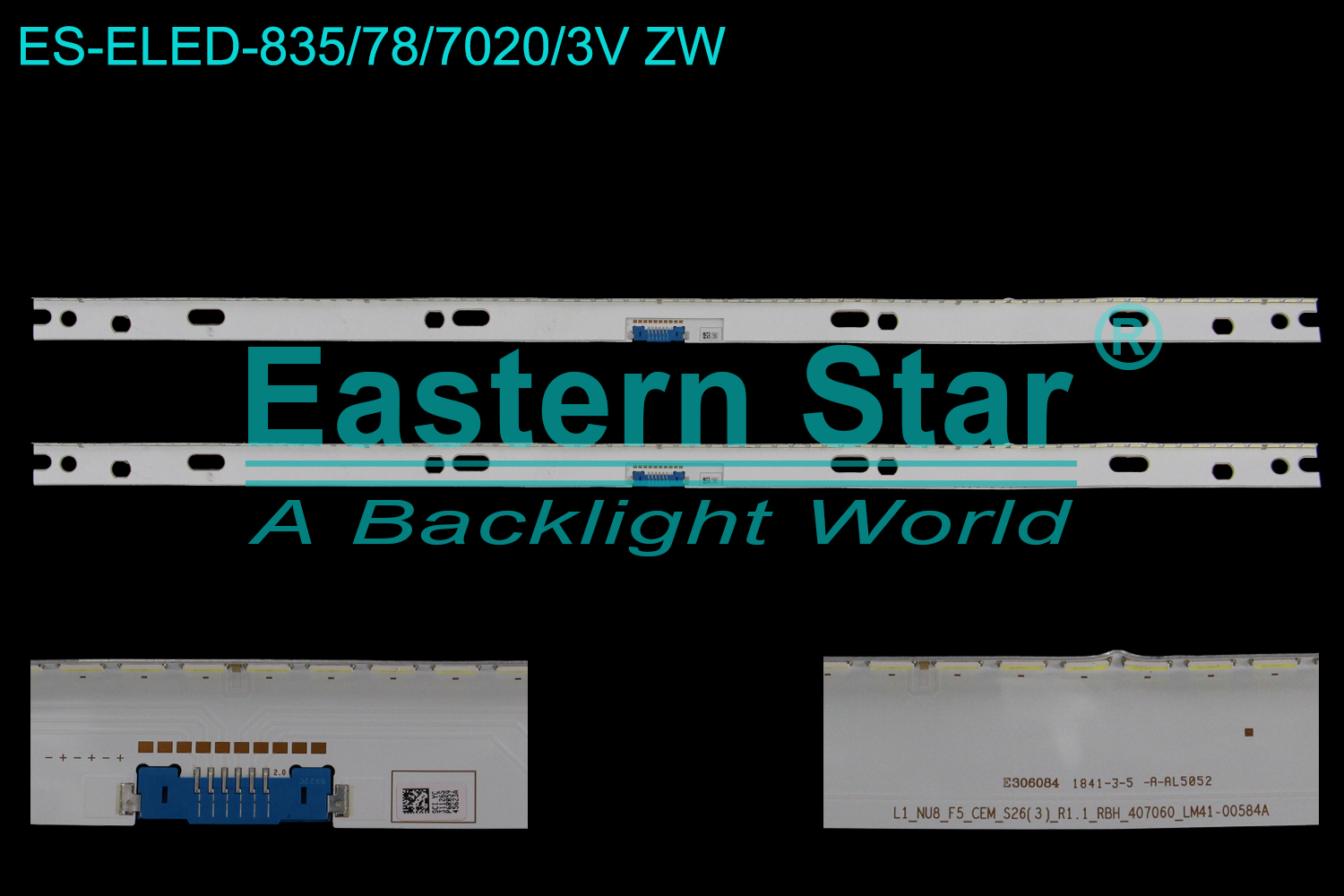 ES-ELED-835 ELED/EDGE TV backlight use for 65'' Samsung UA65NU8000 L1_NU8_F5_CEM_S26(3)_R1.1_RBH_407060_LM41-00584A   SCI YC 31126S P6R059 45623A TV LED BAR(2)
