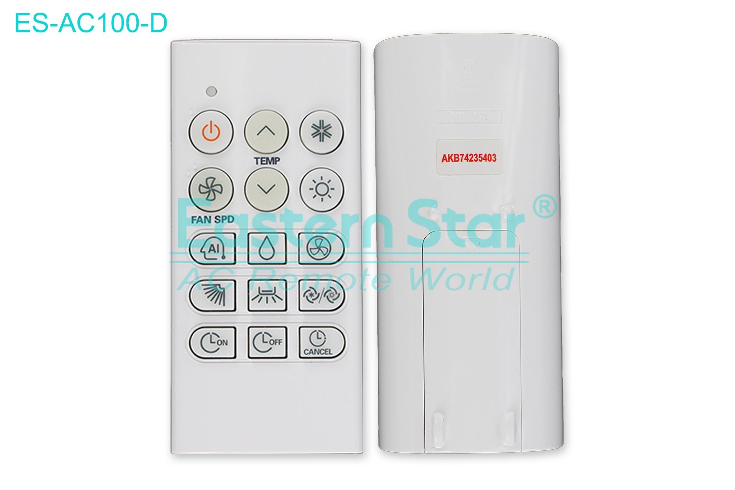 ES-AC100-D High Quality China Remote AC Remote for Lg Air Conditioner Remote A/C 15 keys