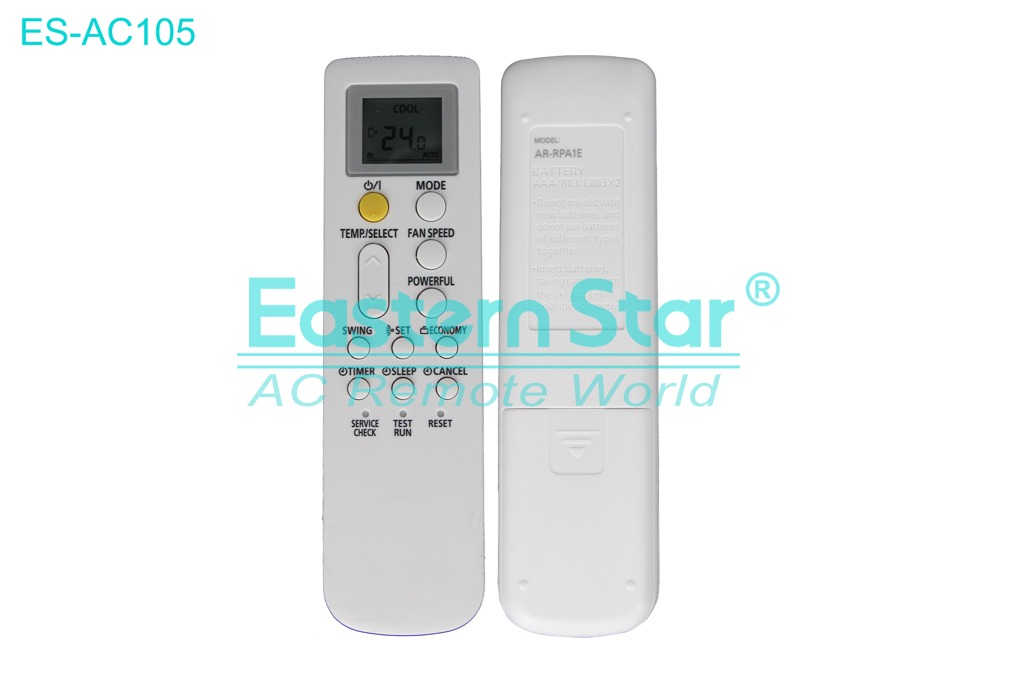 ES-AC105 High Quality China Remote AC Remote for Fujitsu Air Conditioner Remote A/C 15 keys