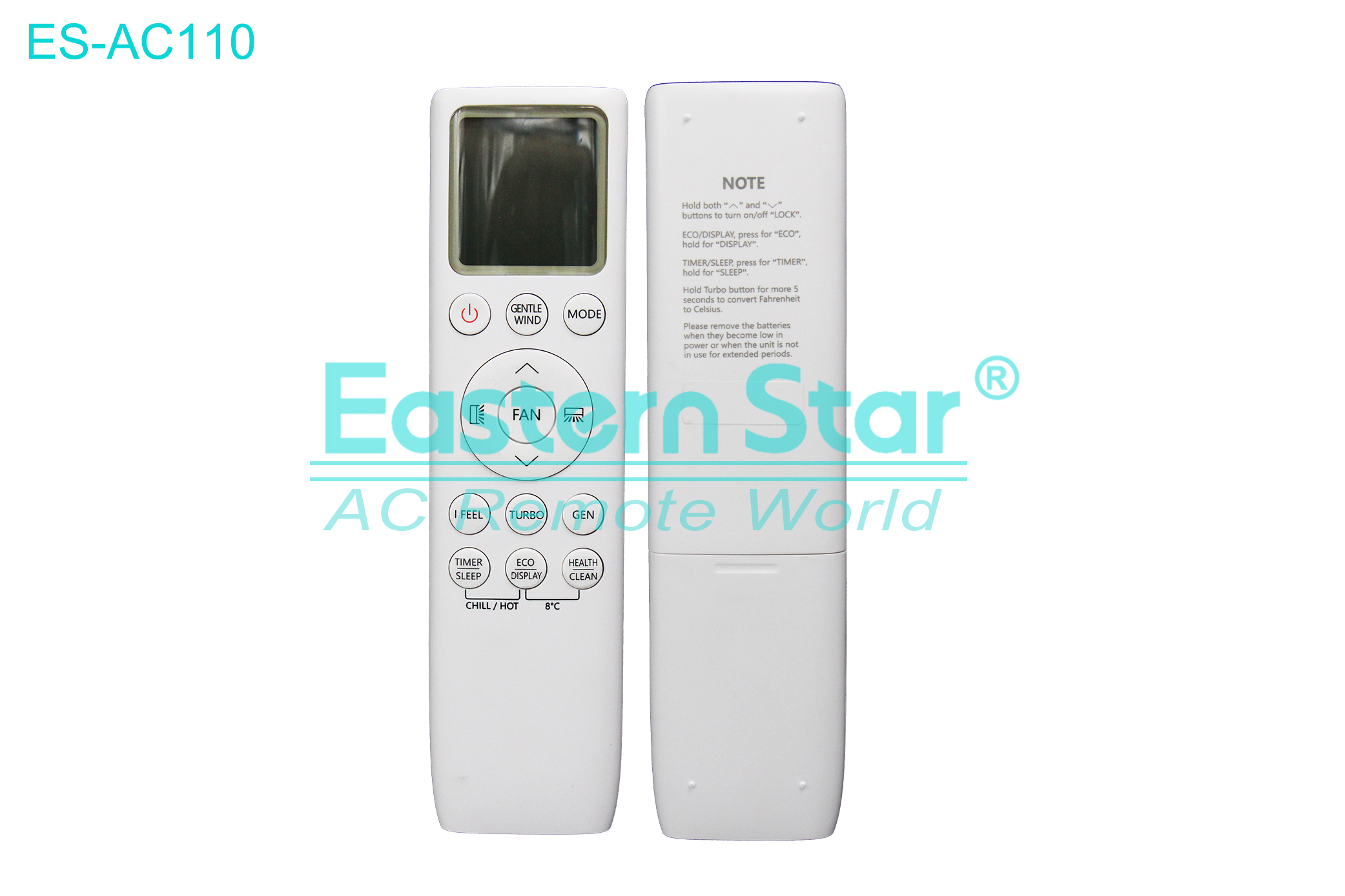 ES-AC110 High Quality China Remote AC Remote for Tcl Air Conditioner Remote A/C 14 keys