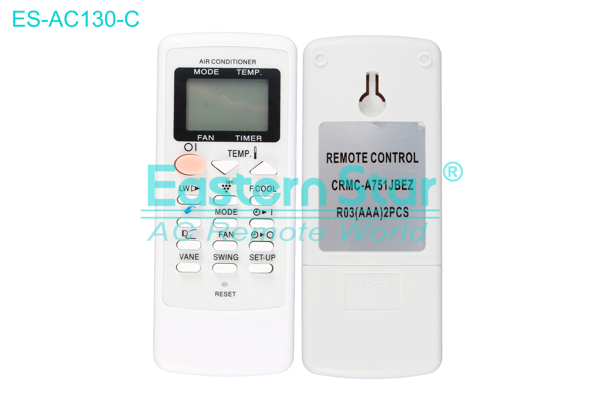 ES-AC130-C High Quality China Remote AC Remote for Universal Air Conditioner Remote A/C 16 keys