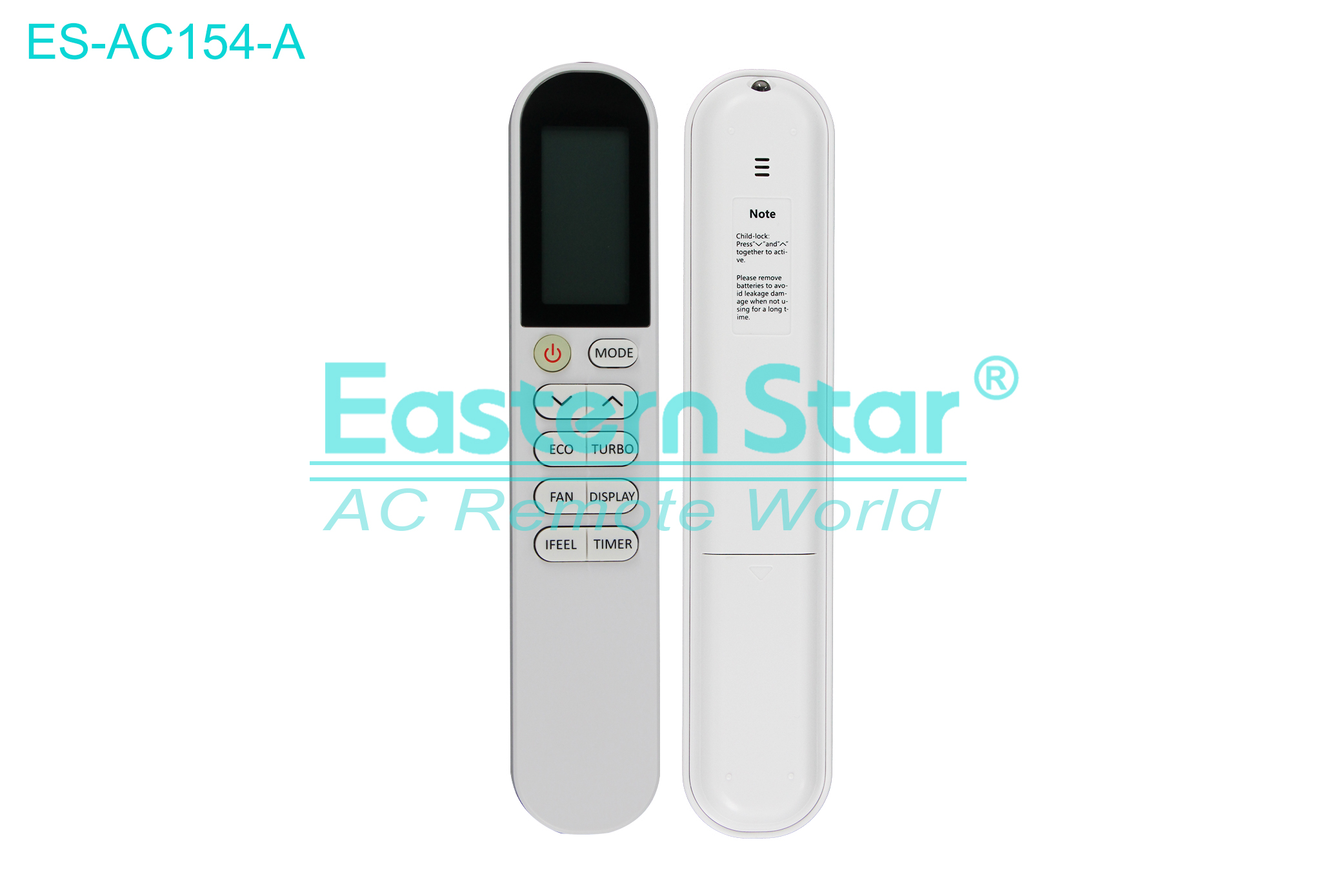 ES-AC154-A High Quality China Remote AC Remote for Hyundai Air Conditioner Remote A/C 10 keys