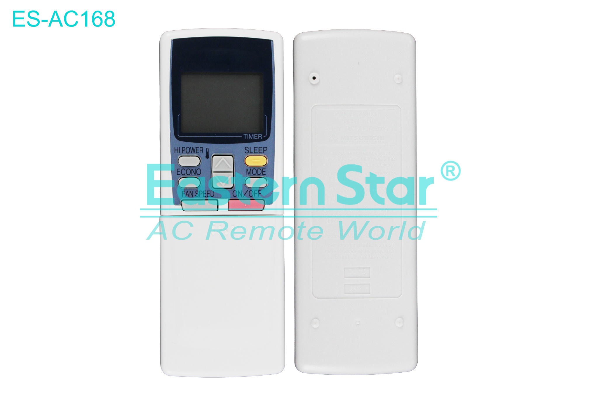 ES-AC168 High Quality China Remote AC Remote for Mitsubishi Air Conditioner Remote A/C 18 keys