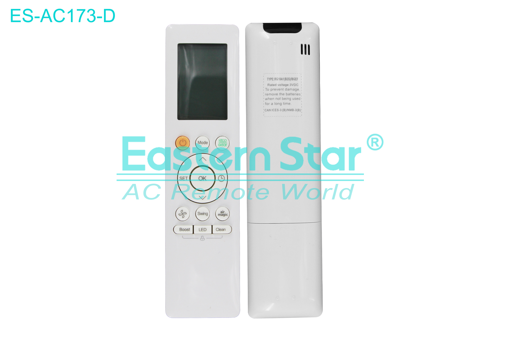 ES-AC173-D High Quality China Remote AC Remote for Midea Air Conditioner Remote A/C 14 keys