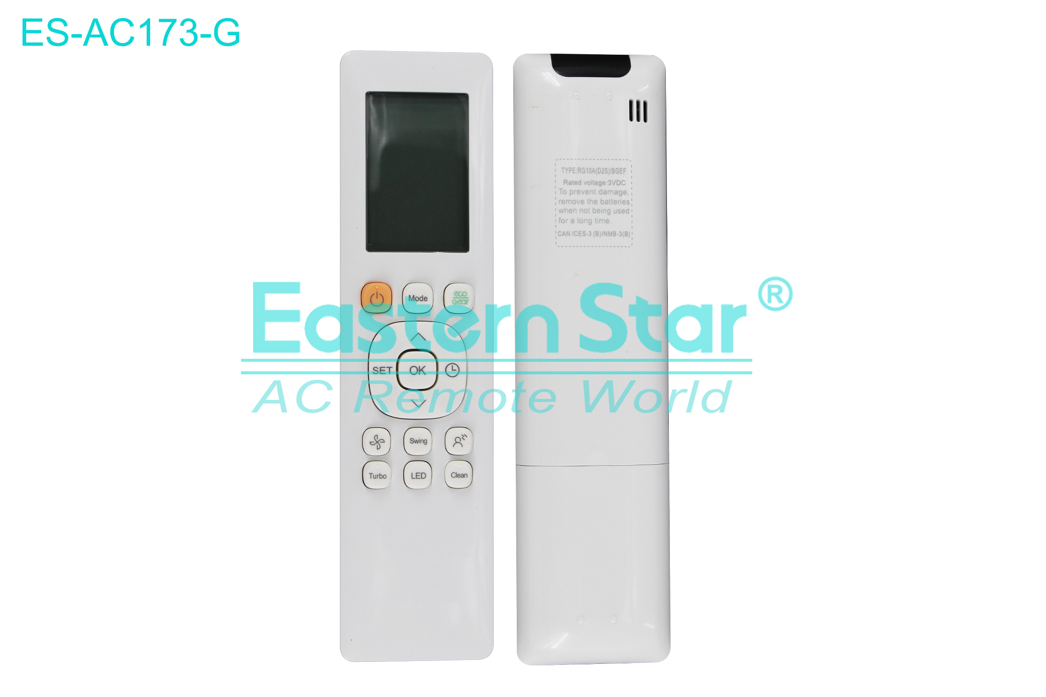 ES-AC173-G High Quality China Remote AC Remote for Midea Air Conditioner Remote A/C 14 keys