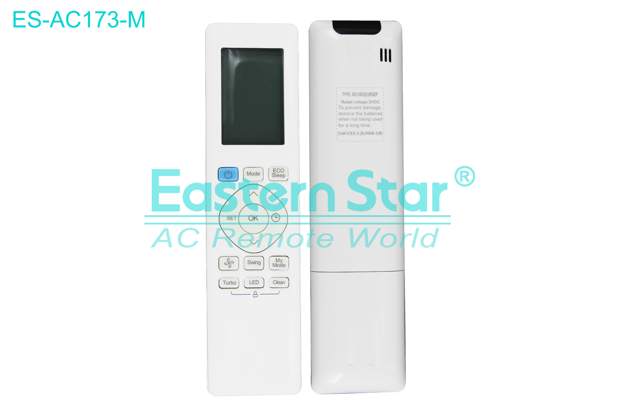ES-AC173-M High Quality China Remote AC Remote for Midea Air Conditioner Remote A/C 14 keys