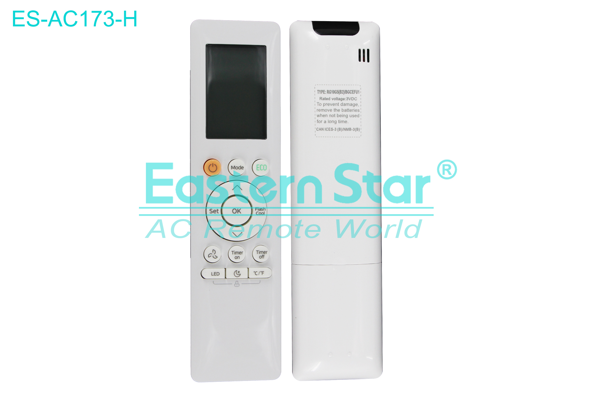 ES-AC173-H High Quality China Remote AC Remote for Midea Air Conditioner Remote A/C 14 keys