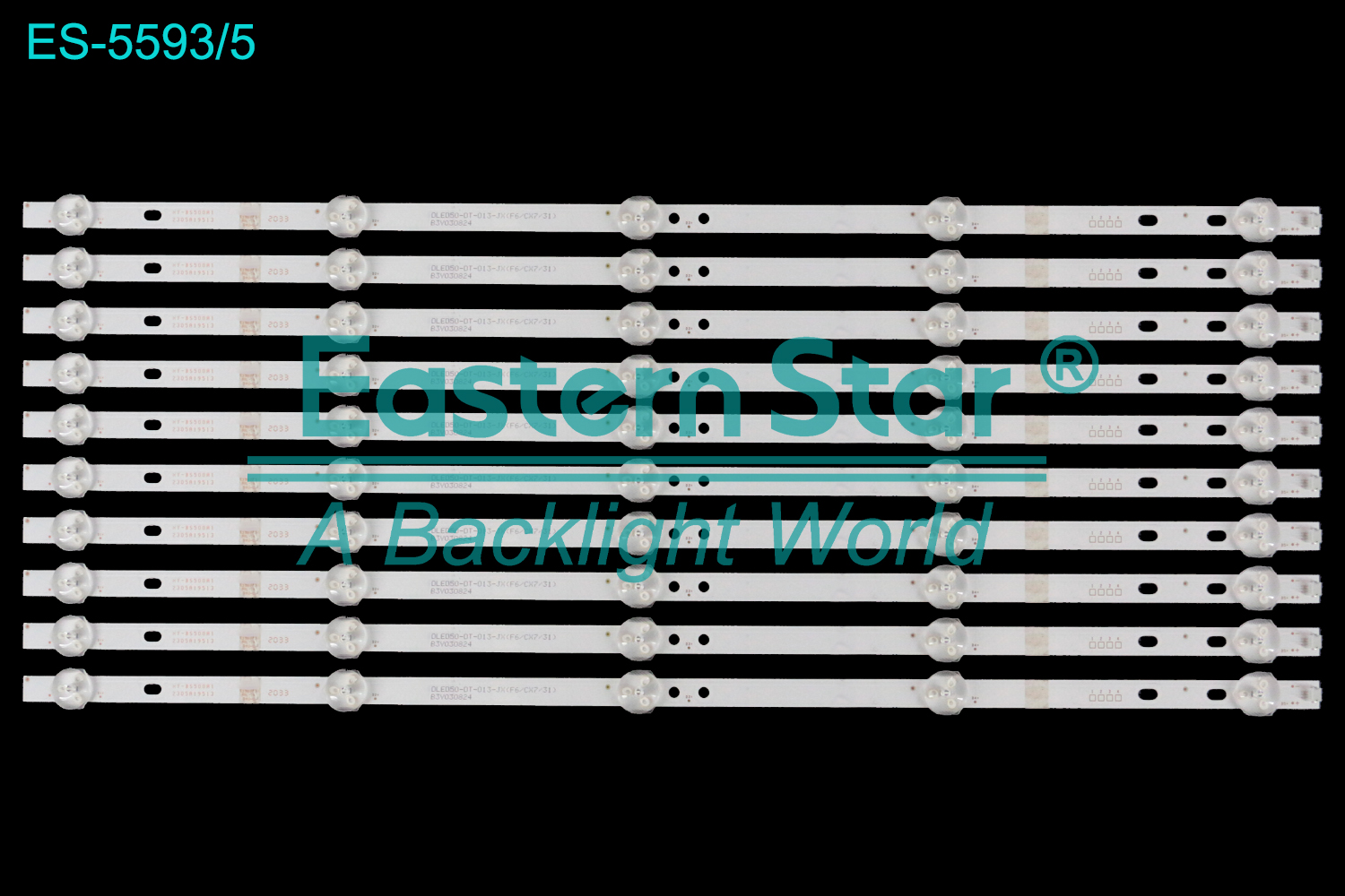 ES-5593 LED TV Backlight use for 50" Fox  50DLE856,50DLE858 HY-BS500A1 2305A19513 DLED50-DT-013-JX(F6/CX7/31) B3Y030824 LED BACKLIGHT STRIP(10)