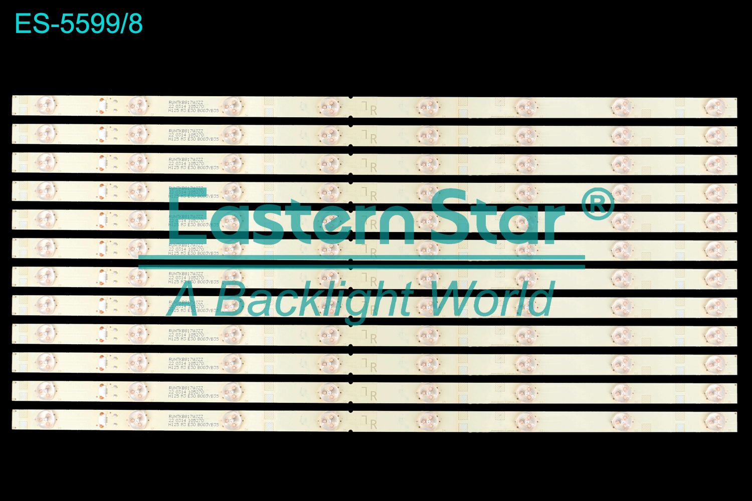 ES-5599 LED TV Backlight use for 60"  Sharp LBM600M0801-Y-5(HF)(O)0822 RUNTKB817WJZZ 22 0314 105270 H125 M3 E30 B003YB35 LED BACKLIGHT STRIP(12)