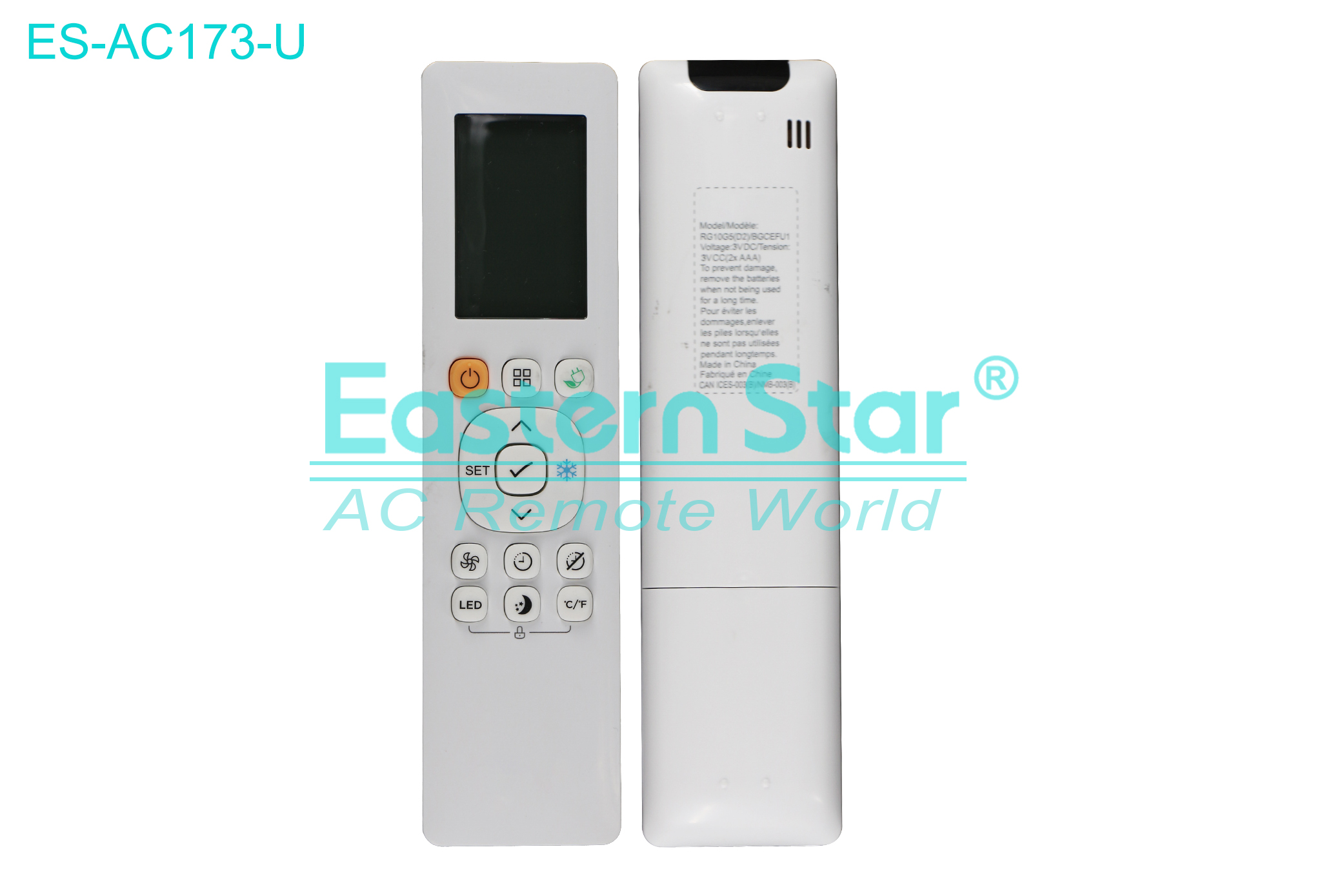 ES-AC173-U High Quality China Remote AC Remote for Danby Air Conditioner Remote A/C 14 keys