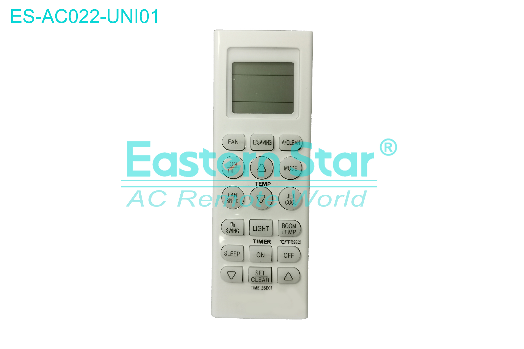 ES-AC022-UNI01 High Quality China Remote AC Remote for Lg Air Conditioner Remote A/C 18 keys