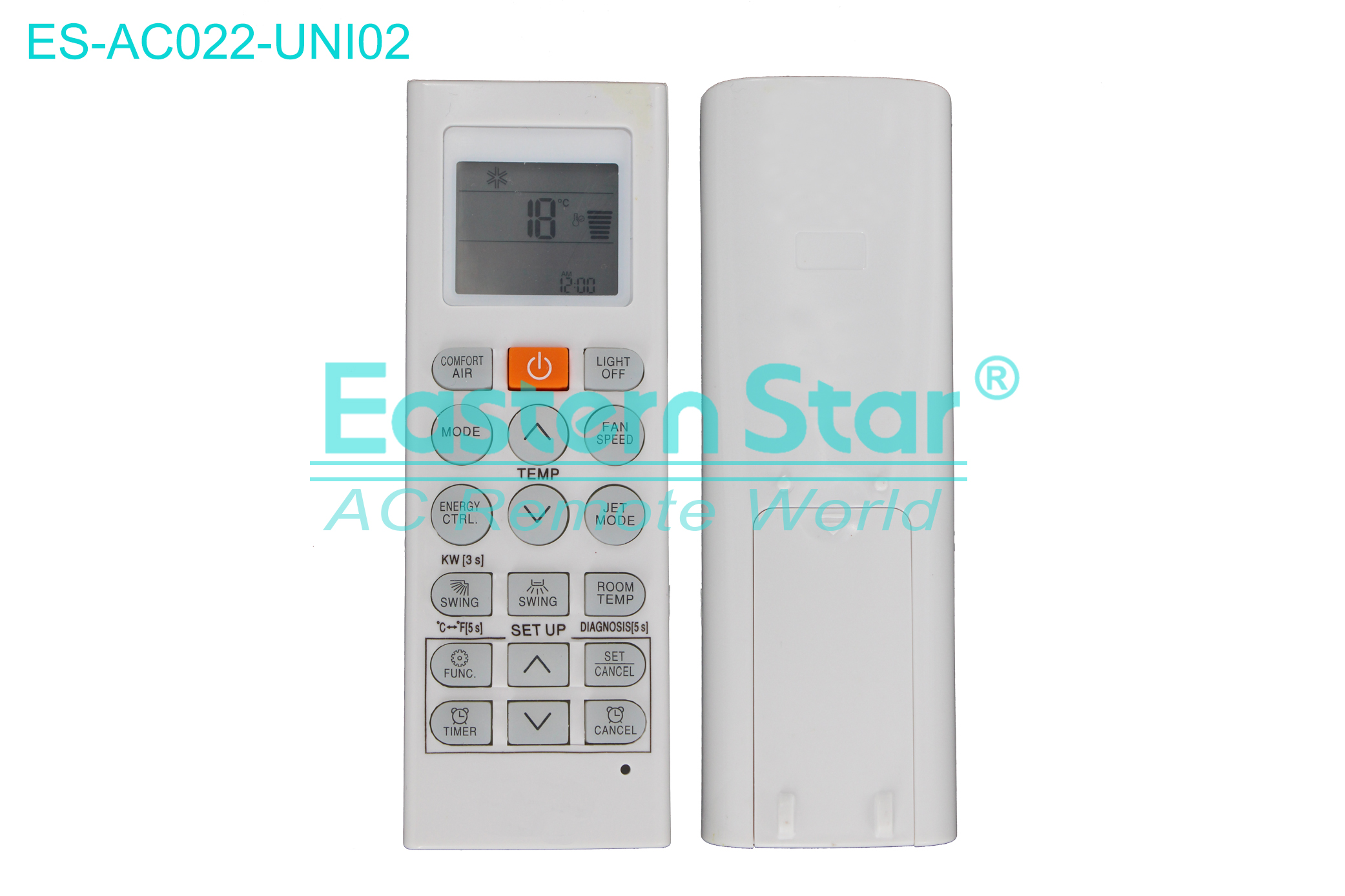ES-AC022-UNI02 High Quality China Remote AC Remote for Lg Air Conditioner Remote A/C 18 keys