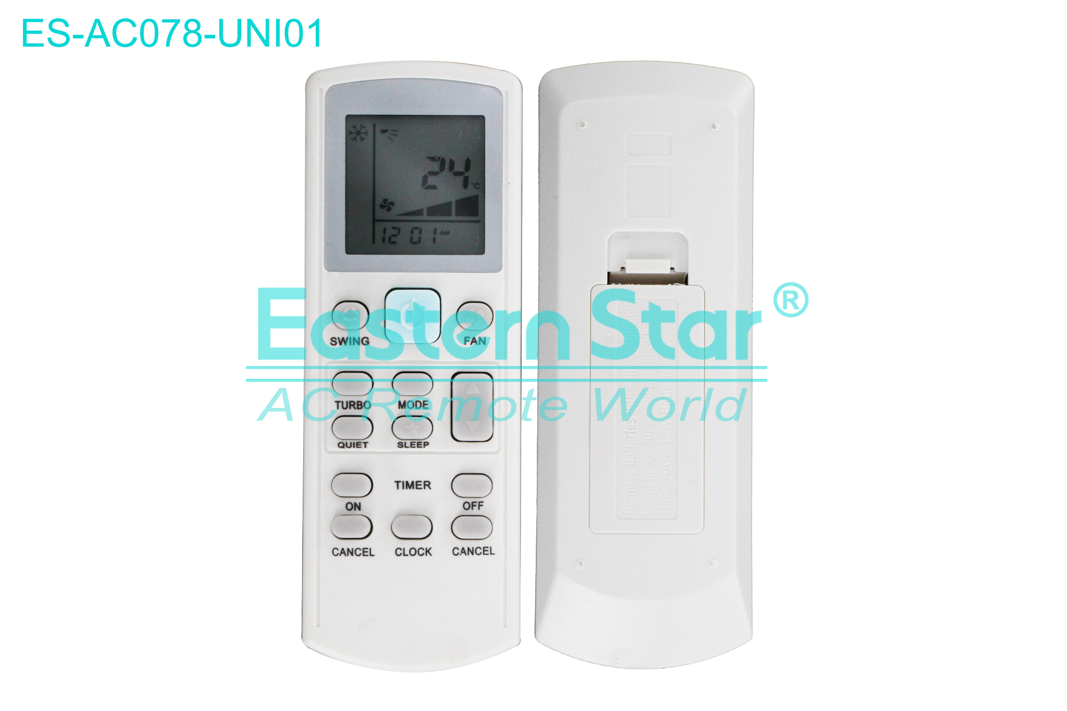 ES-AC078-UNI01 High Quality China Remote AC Remote for Daikin Air Conditioner Remote A/C 14 keys