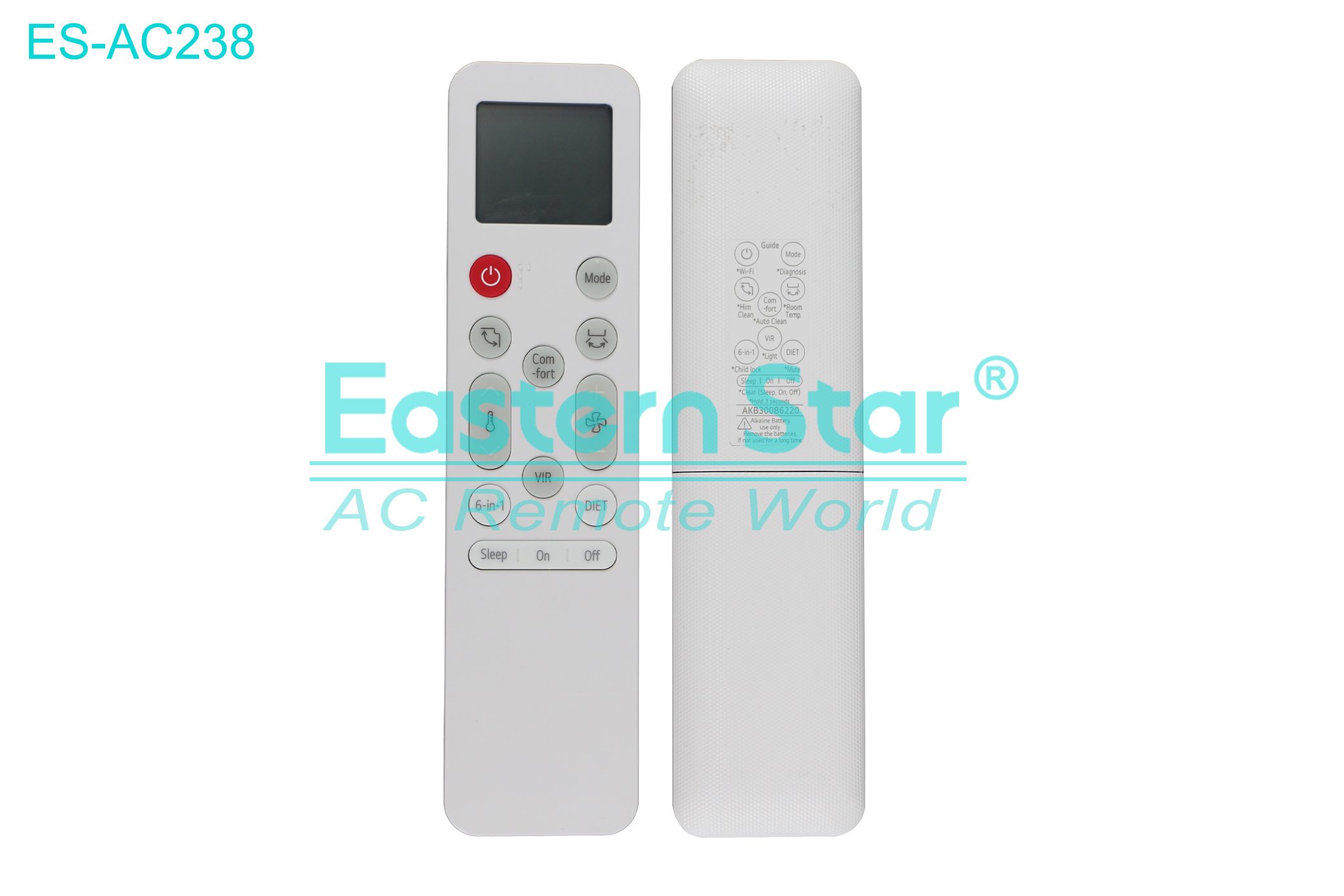 ES-AC238 High Quality China Remote AC Remote for Lg Air Conditioner Remote A/C 15 keys