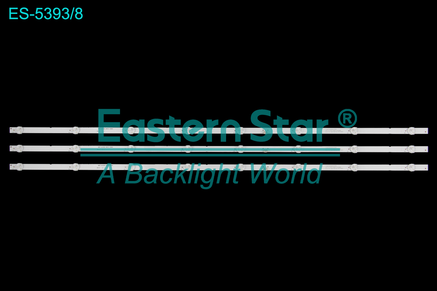 ES-5393 LED TV Backlight use for 43" M08-SL43030-0801N-4084A 7700-643000-D180 HP-S-H-93V-0003 PXR4B0 3.0-3.1V 100-102.5lm R4 04901LED BACKLIGHT STRIP(3)