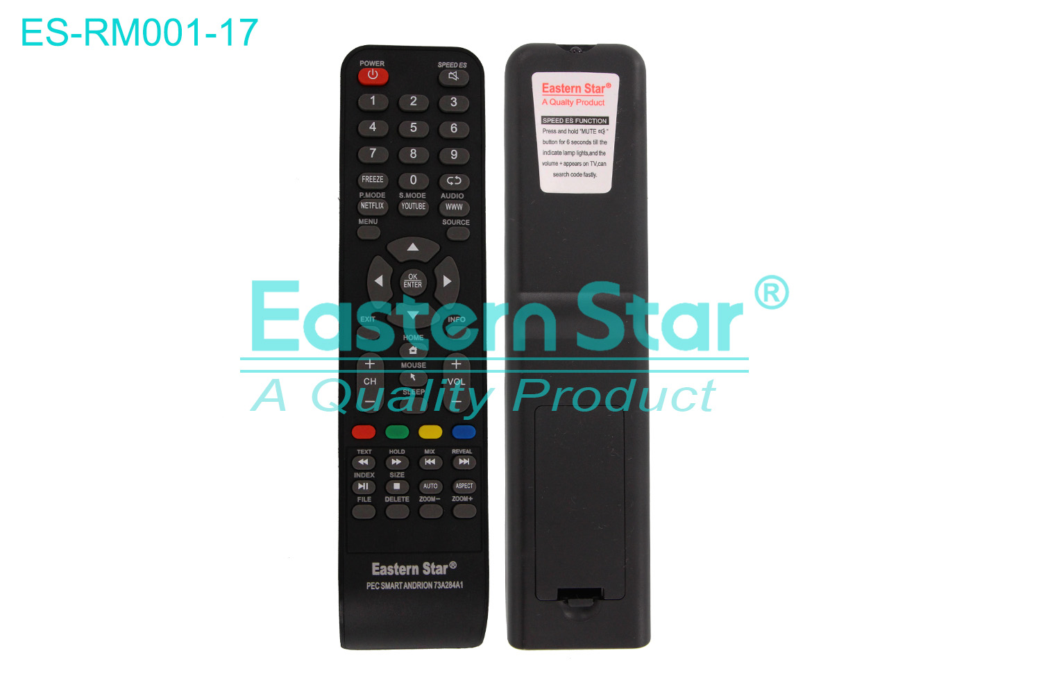 ES-RM001-17 Compatible for / Smart TV Remote Control R/M 49 Keys