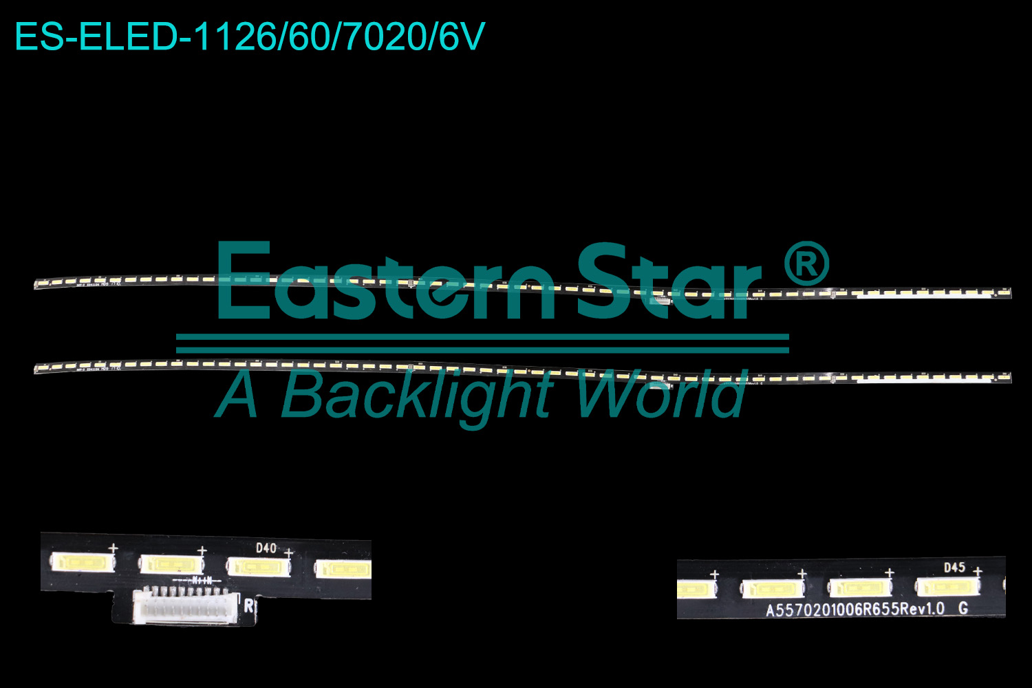 ES-ELED-1126 ELED/EDGE TV backlight use for 55'' Skyworth  use for CRH-A5570201006R655Rev1.0 G LED BACKLIGHT STRIP(2)