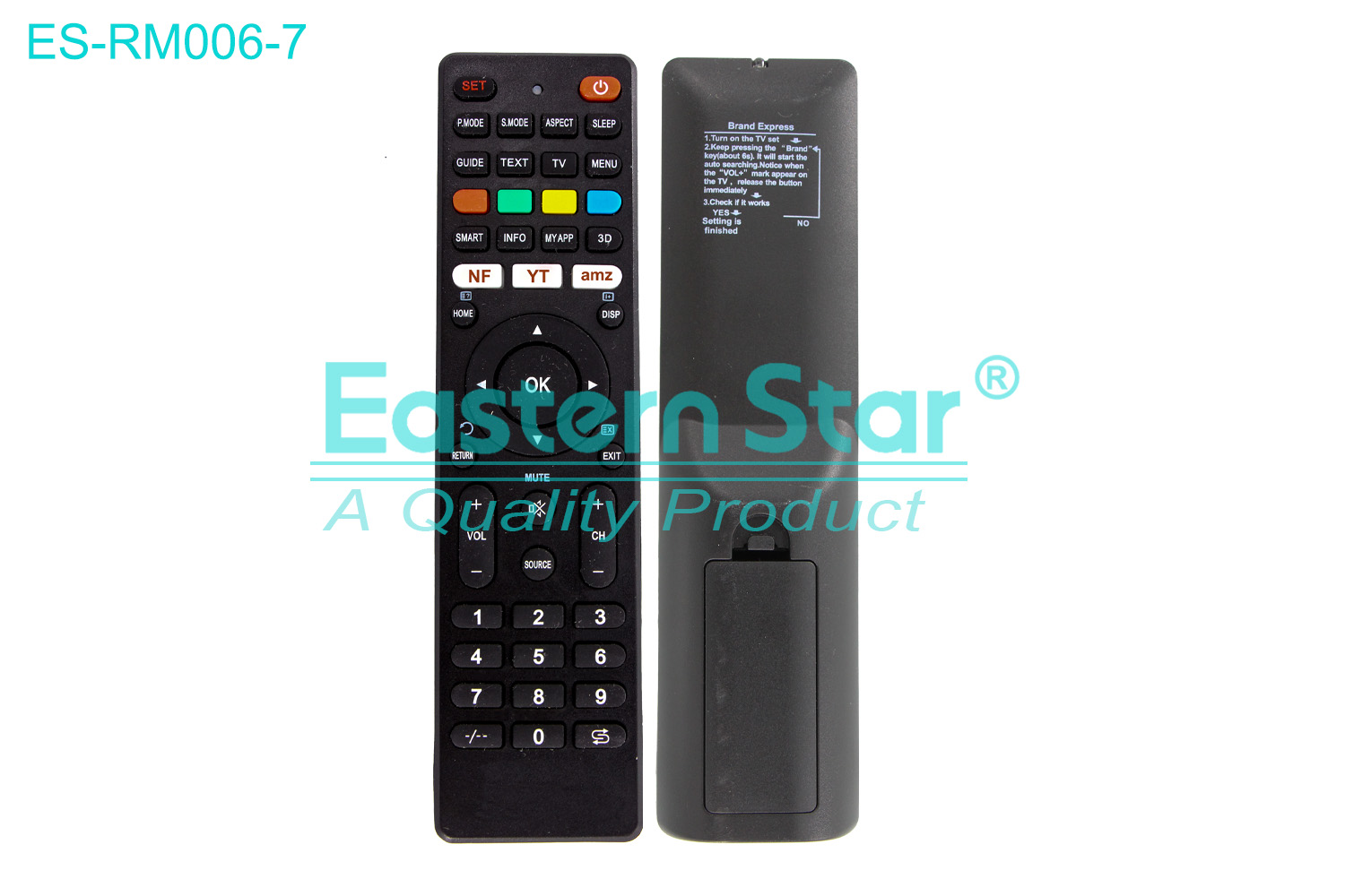 ES-RM006-7 Compatible for / Smart TV Remote Control R/M 48 Keys