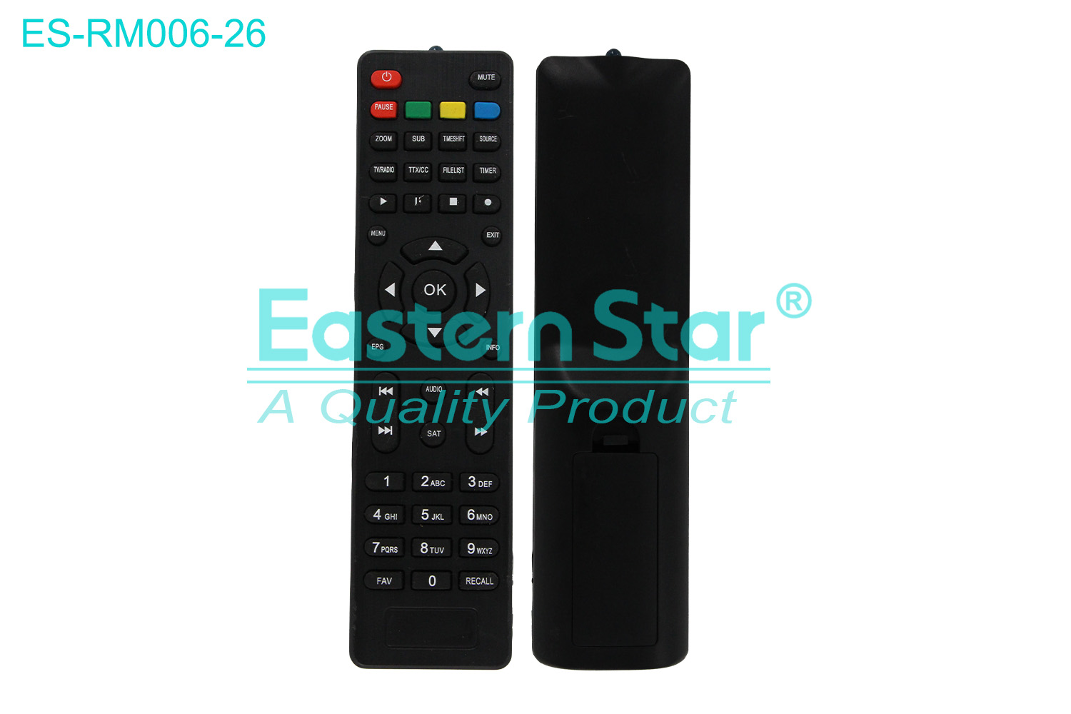 ES-RM006-26 Compatible for Yumatu Smart TV Remote Control R/M 45 Keys