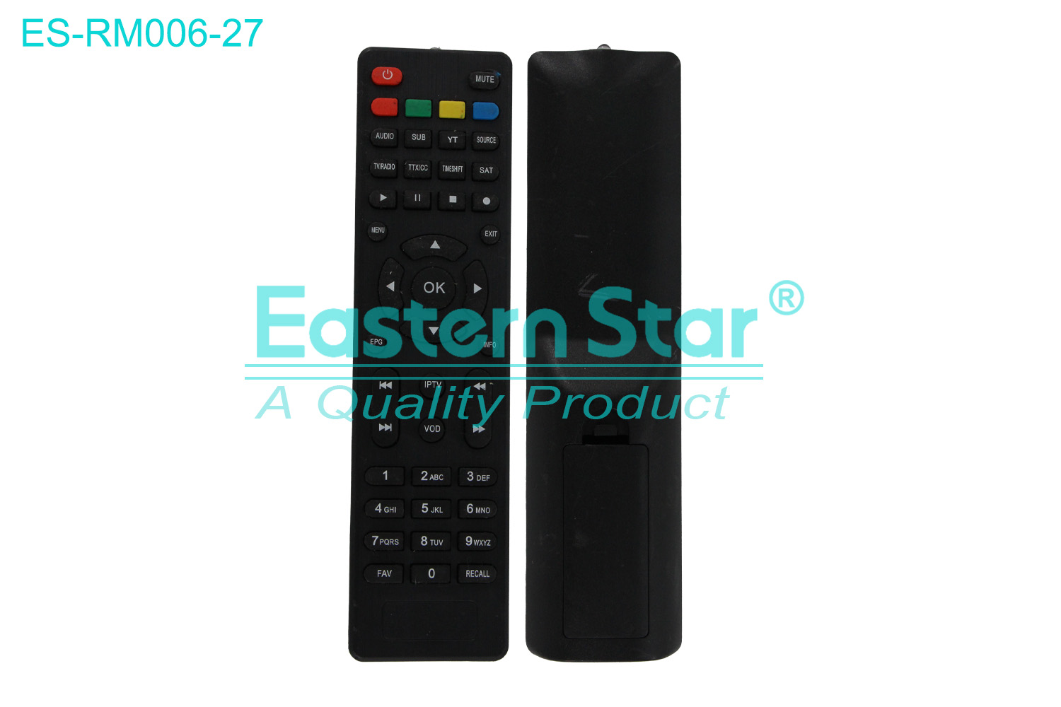 ES-RM006-27 Compatible for Yumatu Smart TV Remote Control R/M 45 Keys