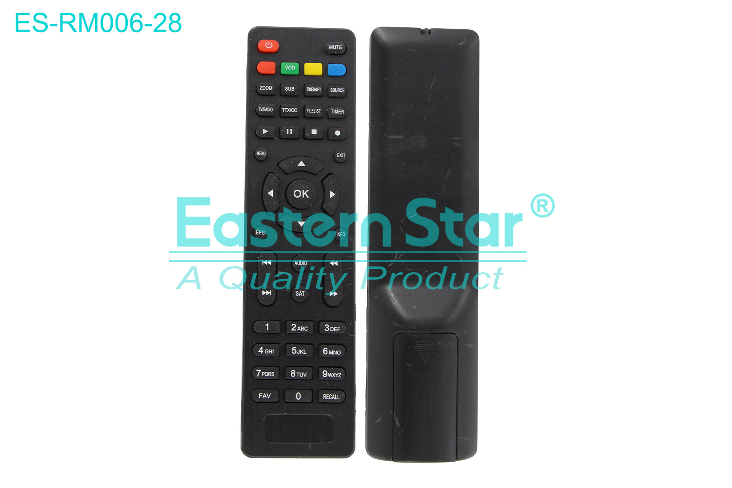 ES-RM006-28 Compatible for Yumatu/Skytech Smart TV Remote Control R/M 45 Keys