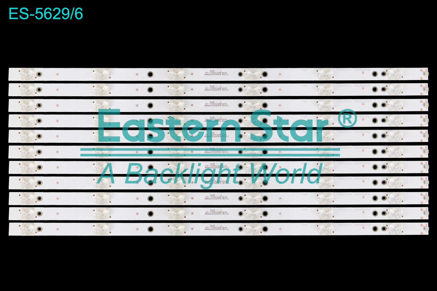 ES-5629 LED TV Backlight use for 49" Haier   LQ49AL88M52、LQ49AL88U81A3 、LQ49AL88U81A3 、LQ49S81 use for CRH-B49MINI35350611615-REV1.0、2447621140T-01、A6M02H52CA377AF LED BACKLIGHT STRIP(11)