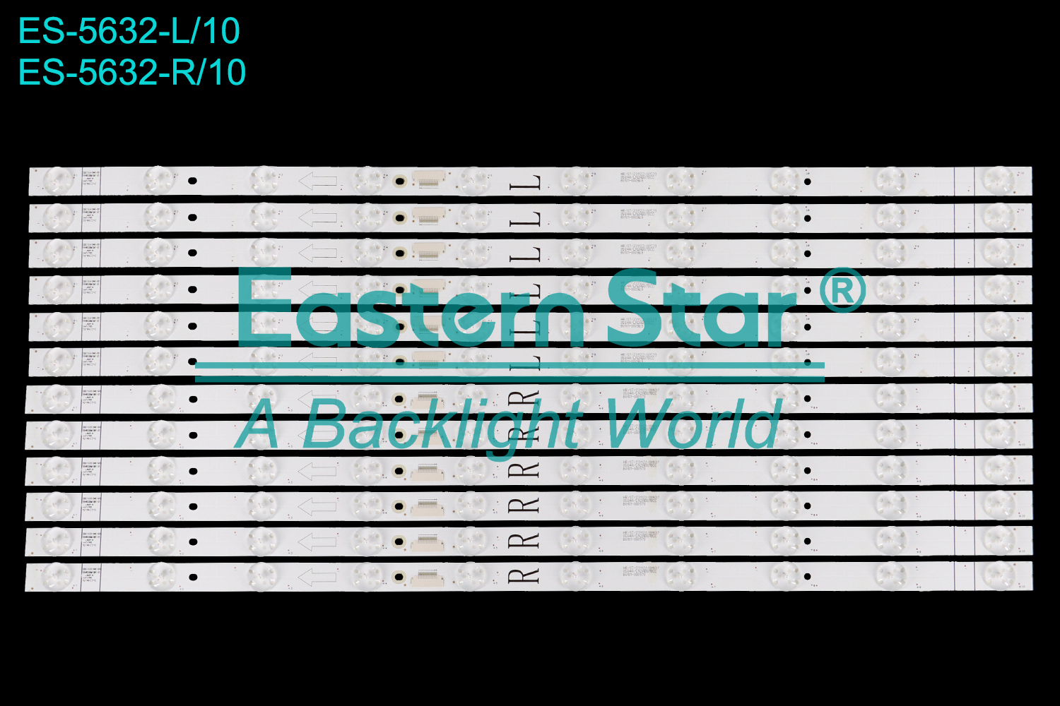 ES-5632 LED TV Backlight use for 55" Tcl  55C805 55C805X1 55C11GA 10*6-C01 55HR330M10A1 V3 HR/07/231122/00539 0584A/LN2AB07BCC B0101-000969 55C11GB 10*6-C01 55HR330M10B1 V3 HR/07/231122/00537 0584A/LN2AB07BCC B0101-000970  LED BACKLIGHT STRIP(12)