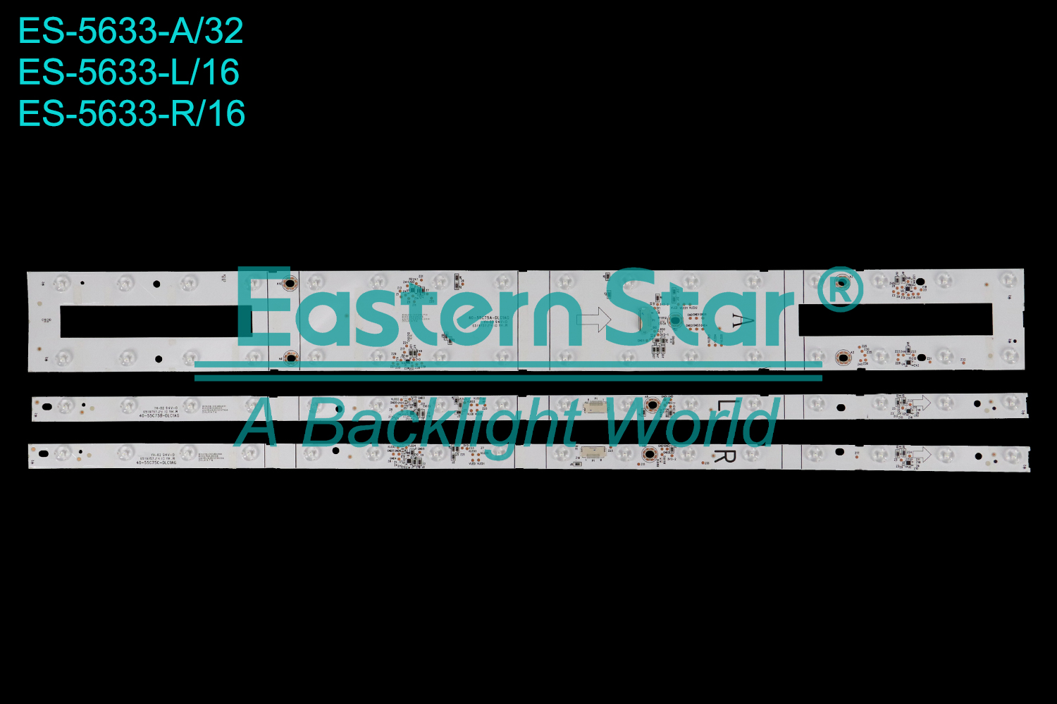 ES-5633 LED TV Backlight use for 55" Tcl  55C805 55C805X1 40-55C75A-DLC1AG B0101-001517*B0005*263*240625*00630*ZMJK*T6 40-55C75B-DLC1AG B0101-001518*B0005*263*240626*02974*ZMJK*T6 40-55C75C-DLC1AG B0101-001519*B0005*263*240626*02968*ZMJK*T6  LED BACKLIGHT STRIP(22)