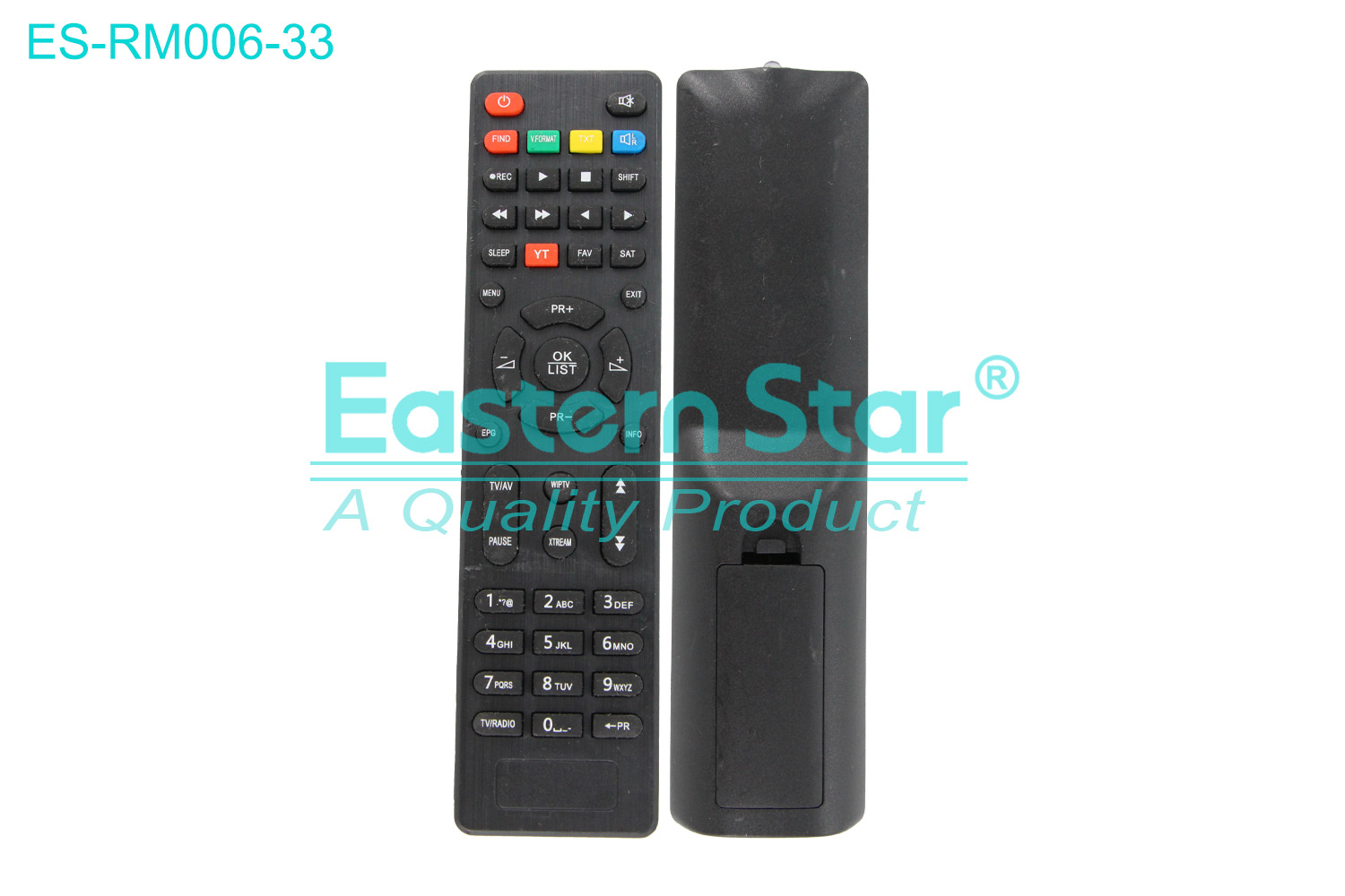 ES-RM006-33 Compatible for Yumatu Smart TV Remote Control R/M 45 Keys