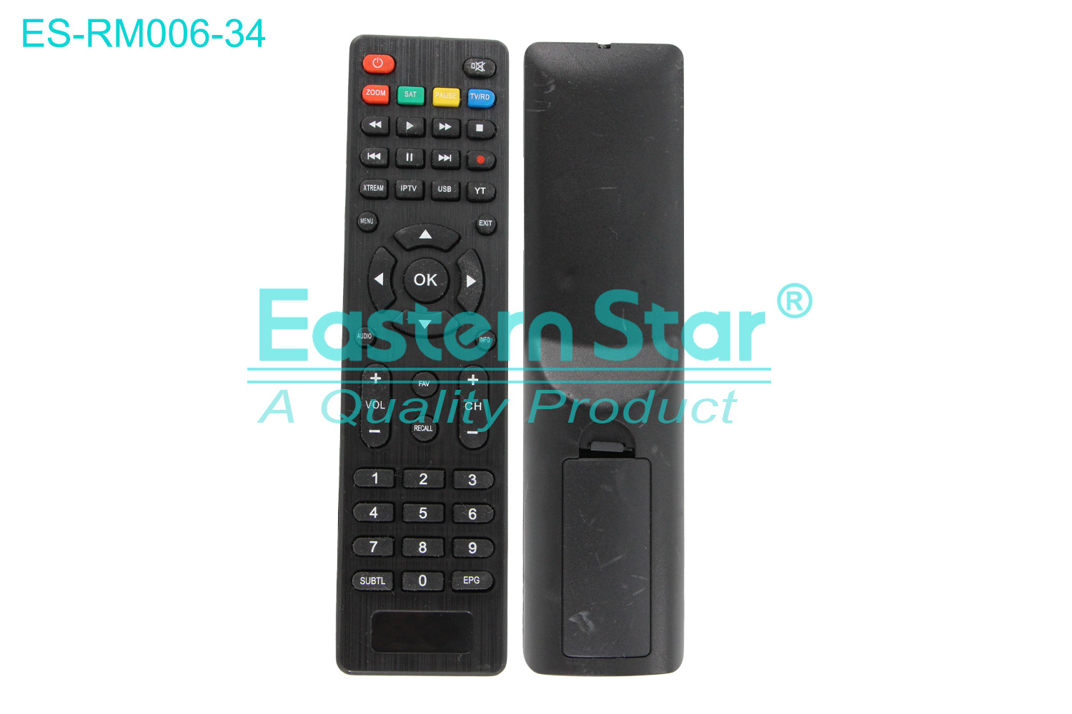 ES-RM006-34 Compatible for Yumatu Smart TV Remote Control R/M 45 Keys