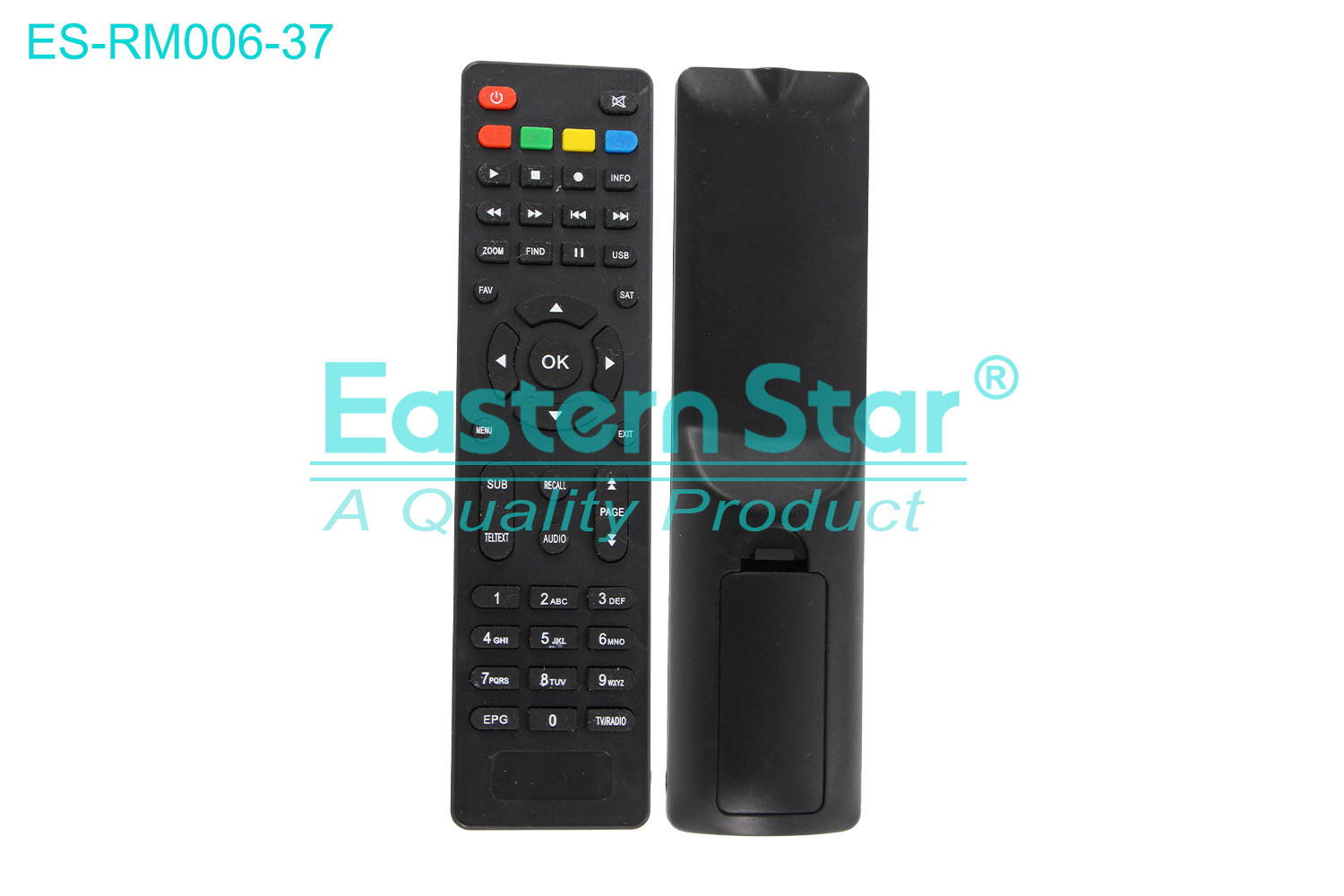 ES-RM006-37 Compatible for Botech Smart TV Remote Control R/M 45 Keys