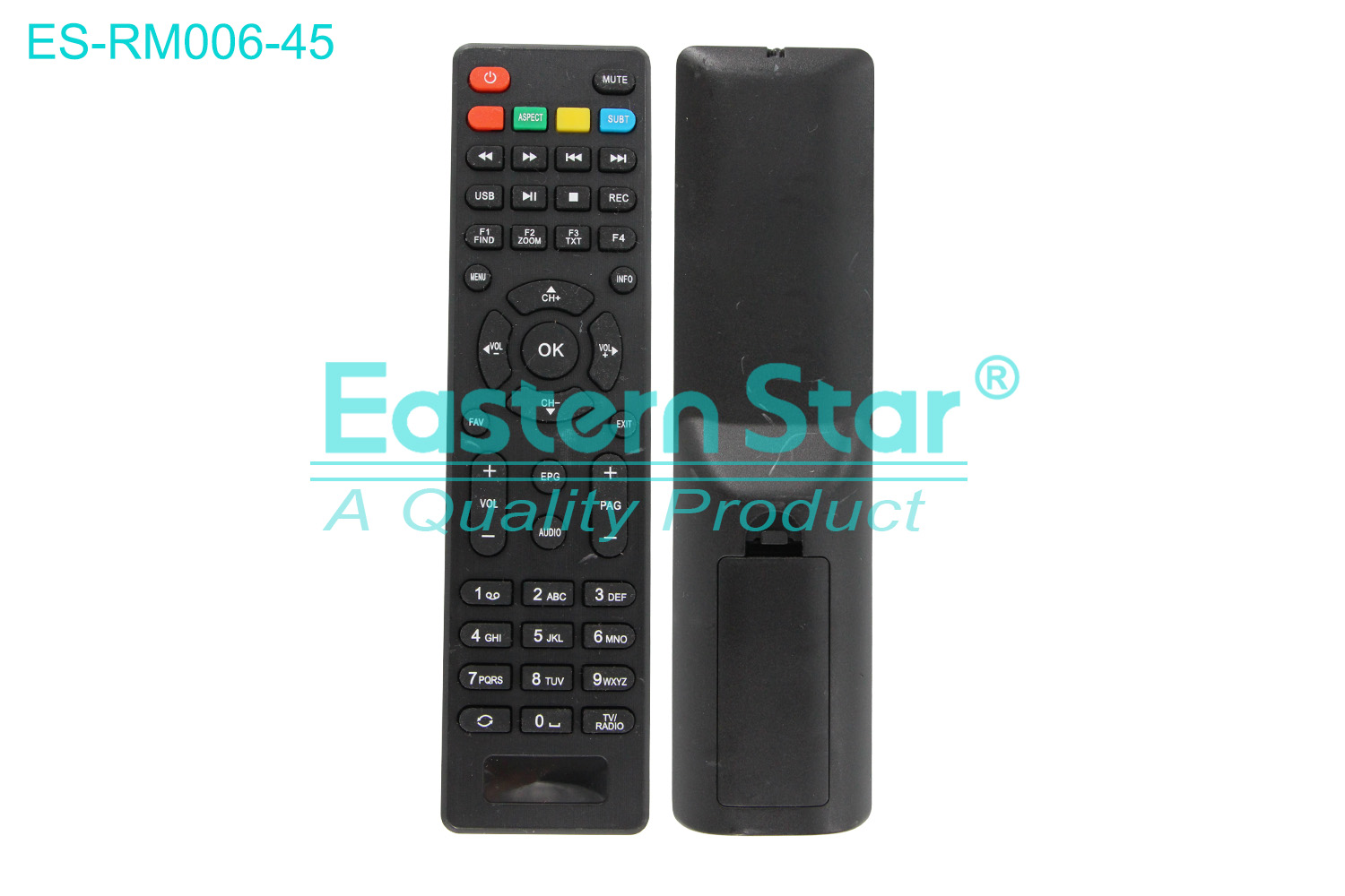 ES-RM006-45 Compatible for Botech Smart TV Remote Control R/M 45 Keys