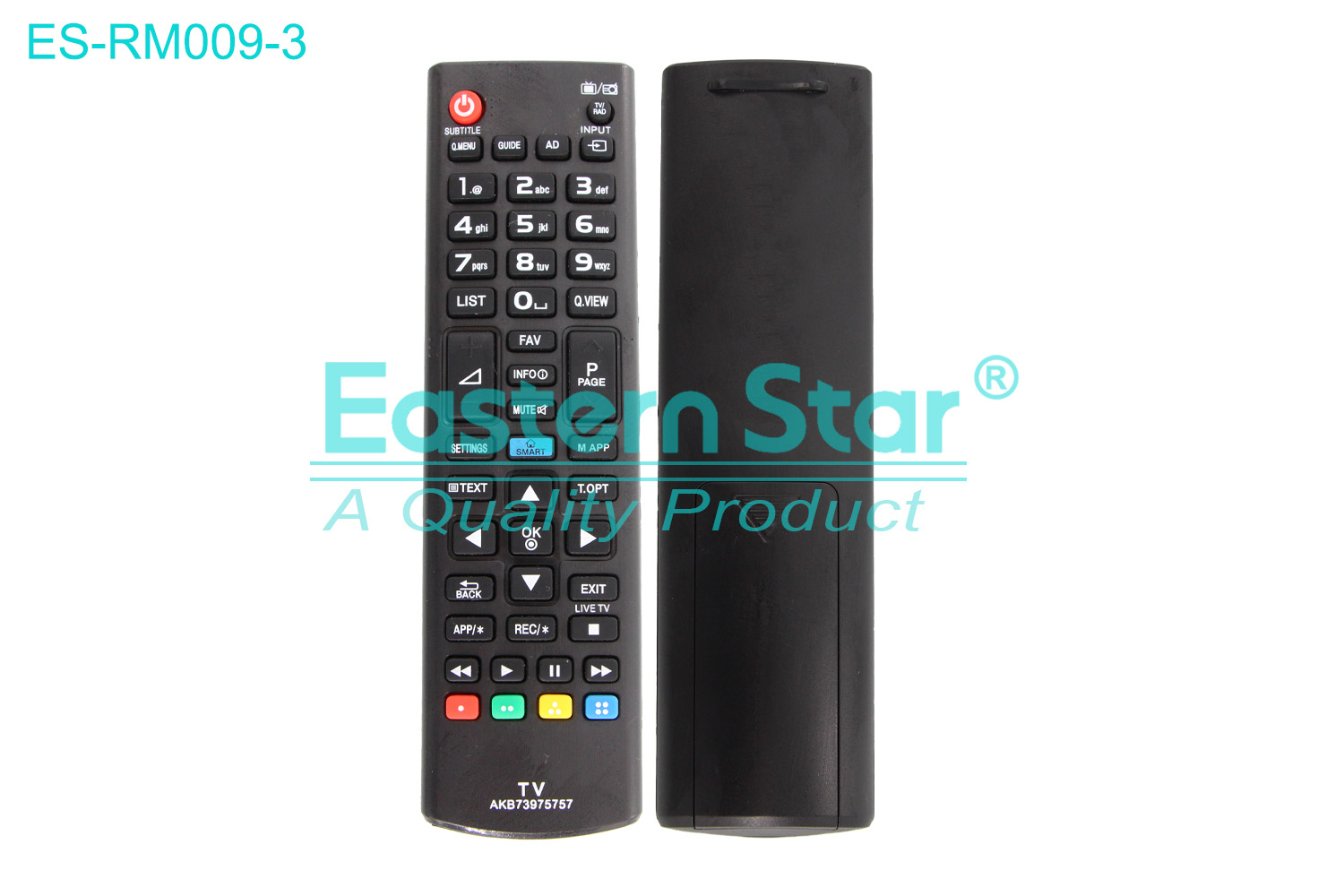 ES-RM009-3 Compatible for / Smart TV Remote Control R/M 48 Keys