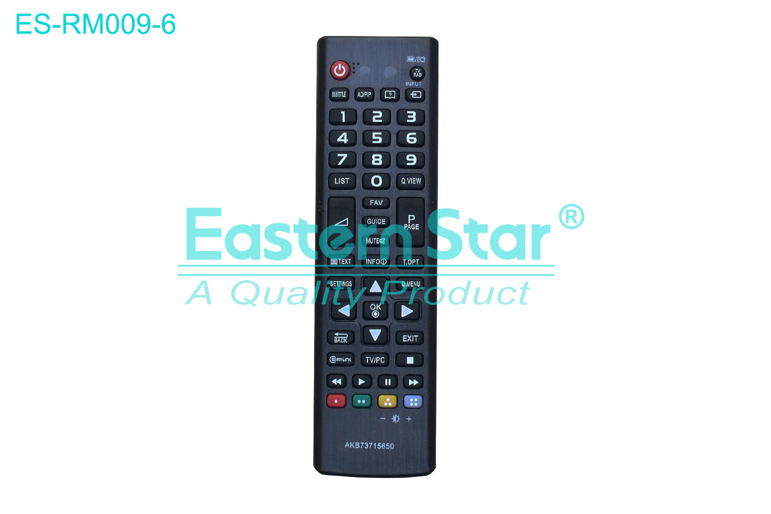 ES-RM009-6 Compatible for / Smart TV Remote Control R/M 48 Keys