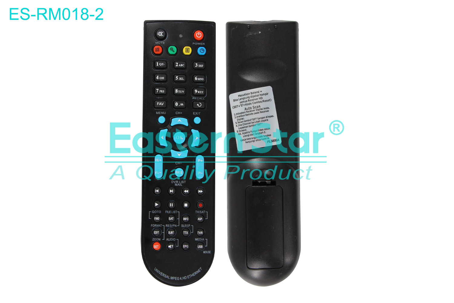 ES-RM018-2 Compatible for / Smart TV Remote Control R/M 50 Keys