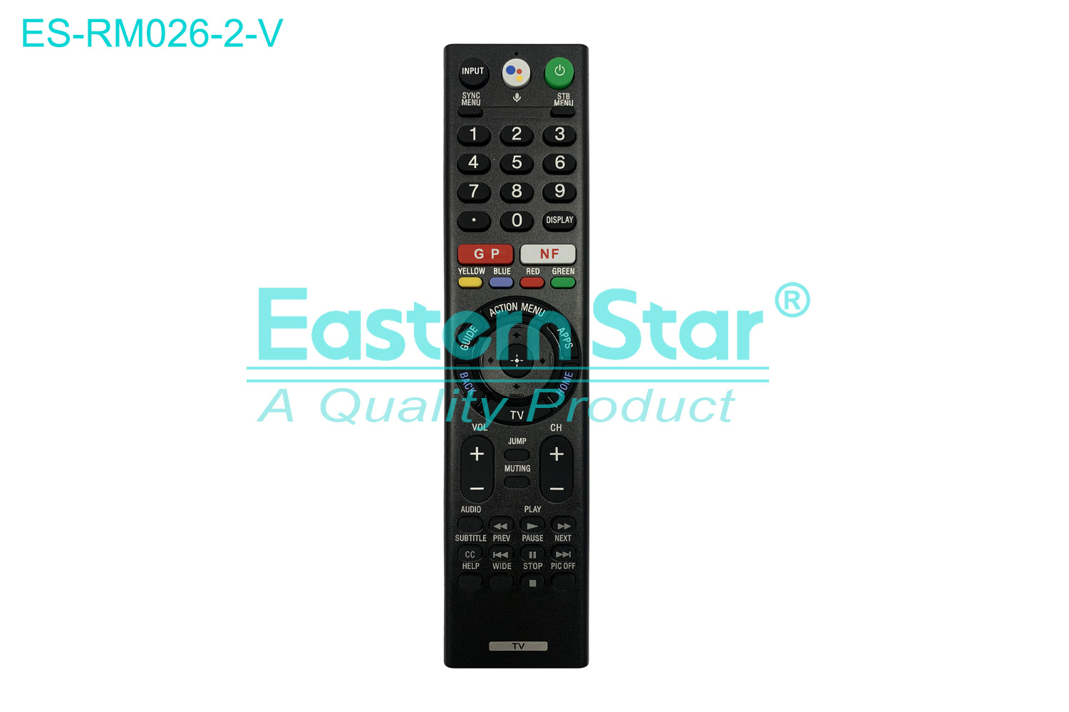 ES-RM026-2-V Compatible for / Smart TV Remote Control R/M 52 Keys