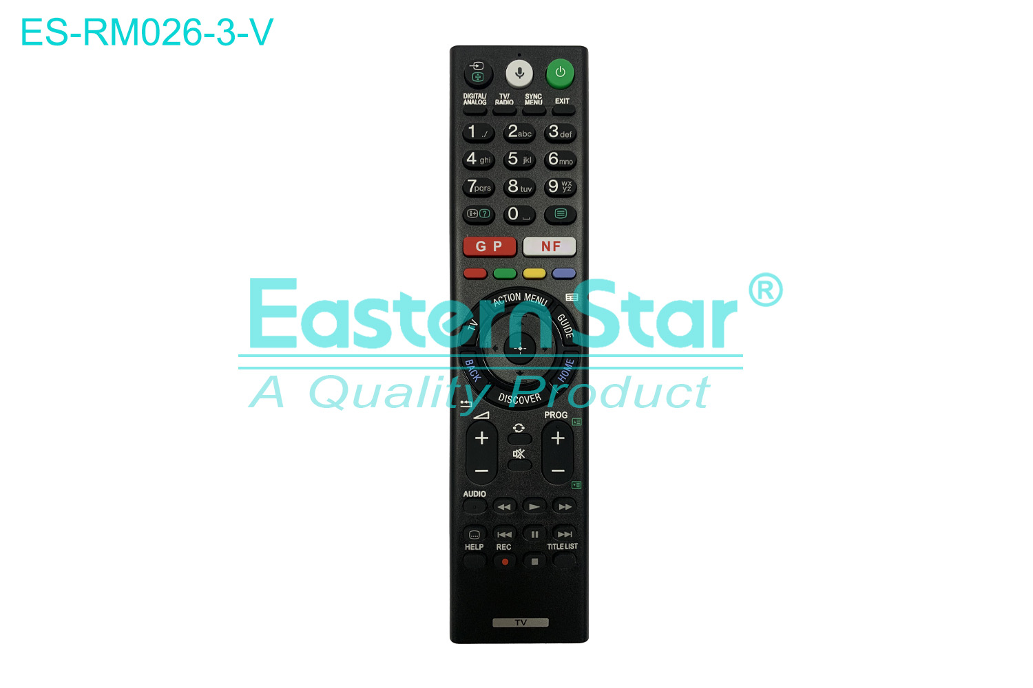 ES-RM026-3-V Compatible for / Smart TV Remote Control R/M 54 Keys