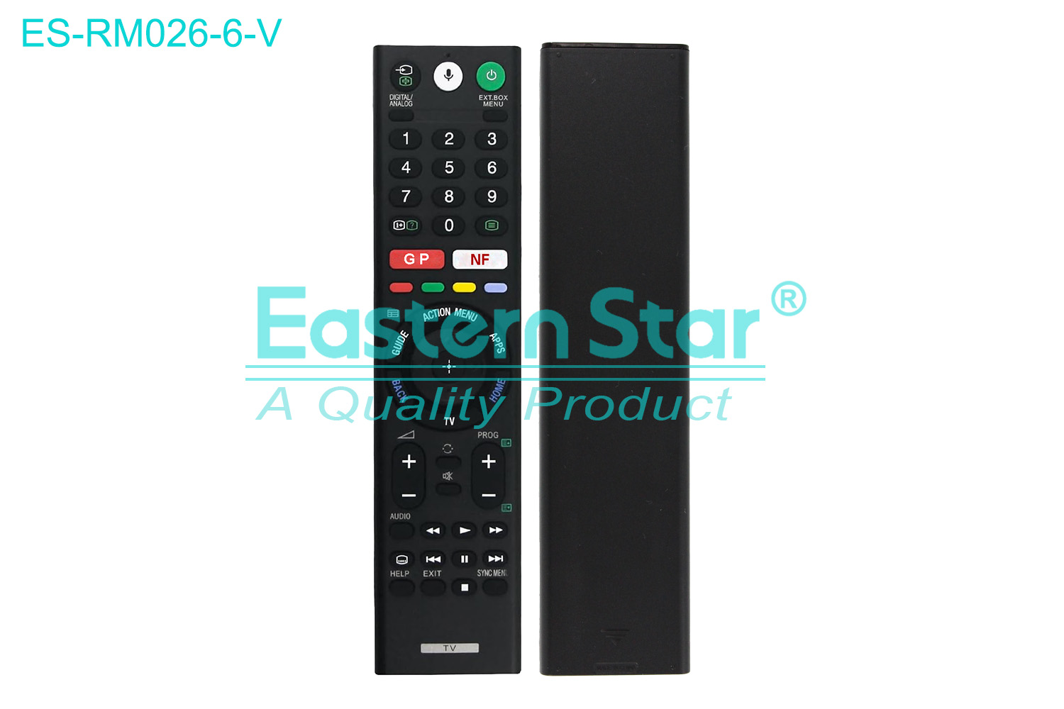 ES-RM026-6-V Compatible for / Smart TV Remote Control R/M 52 Keys