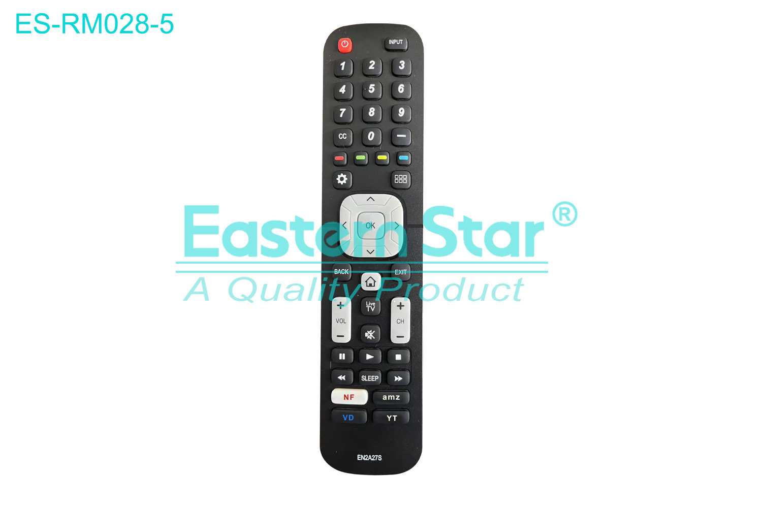 ES-RM028-5 Compatible for Hisense/Sharp Smart TV Remote Control R/M 44 Keys