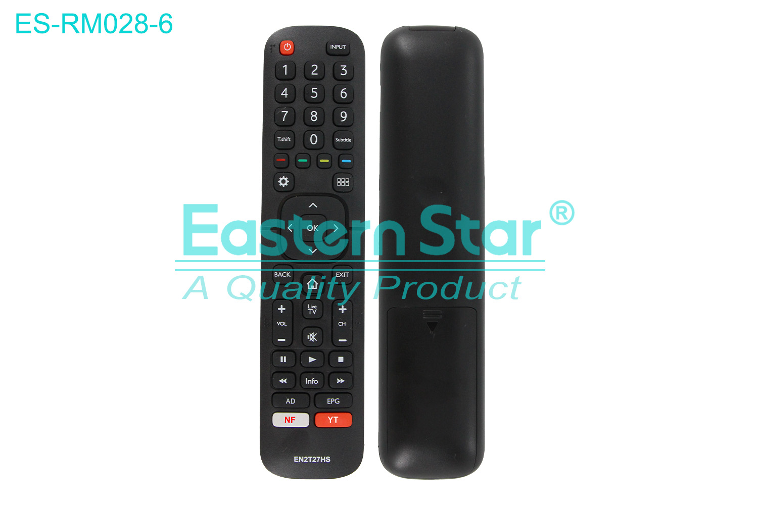 ES-RM028-6 Compatible for Hisense Smart TV Remote Control R/M 44 Keys