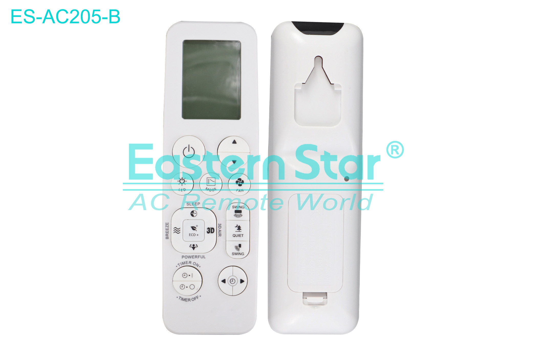 ES-AC205-B High Quality China Remote AC Remote for Daikin Air Conditioner Remote A/C 18 keys