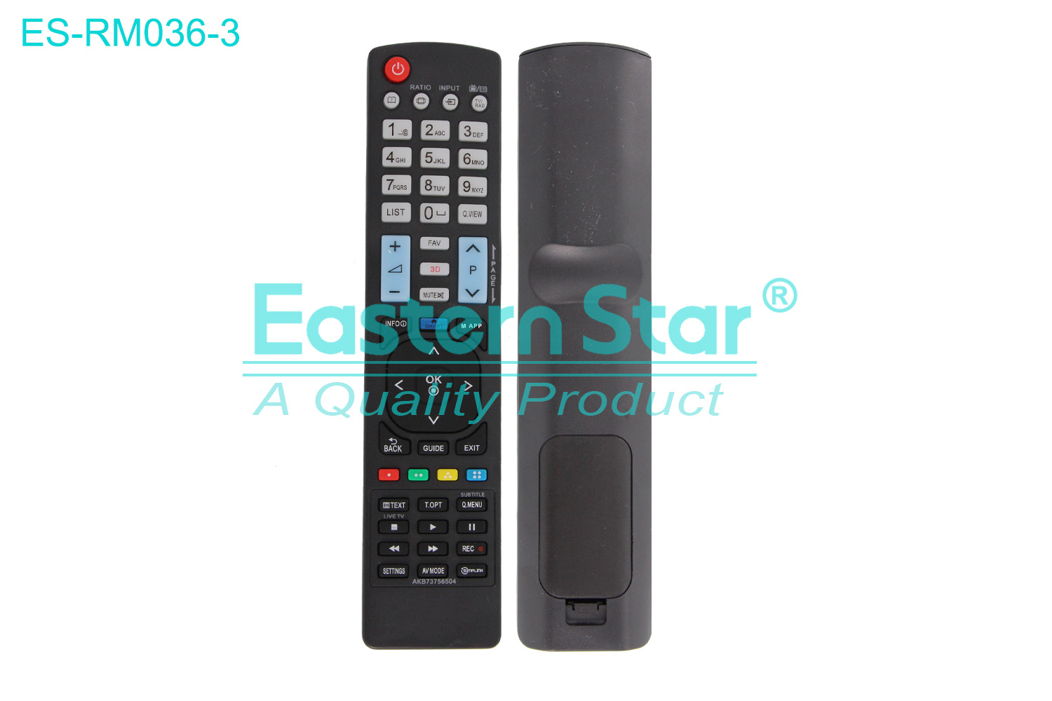 ES-RM036-3 Compatible for / Smart TV Remote Control R/M 51 Keys
